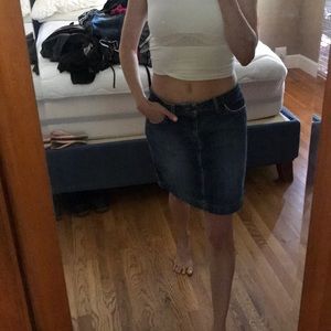 Cute medium length jean skirt